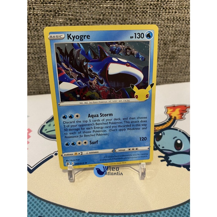 Pokemon TCG English Kyogre - 3/25 - Holo Rare Celebrations