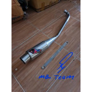 Knalpot racing supra fit new-supra x 100 mbr topi crome