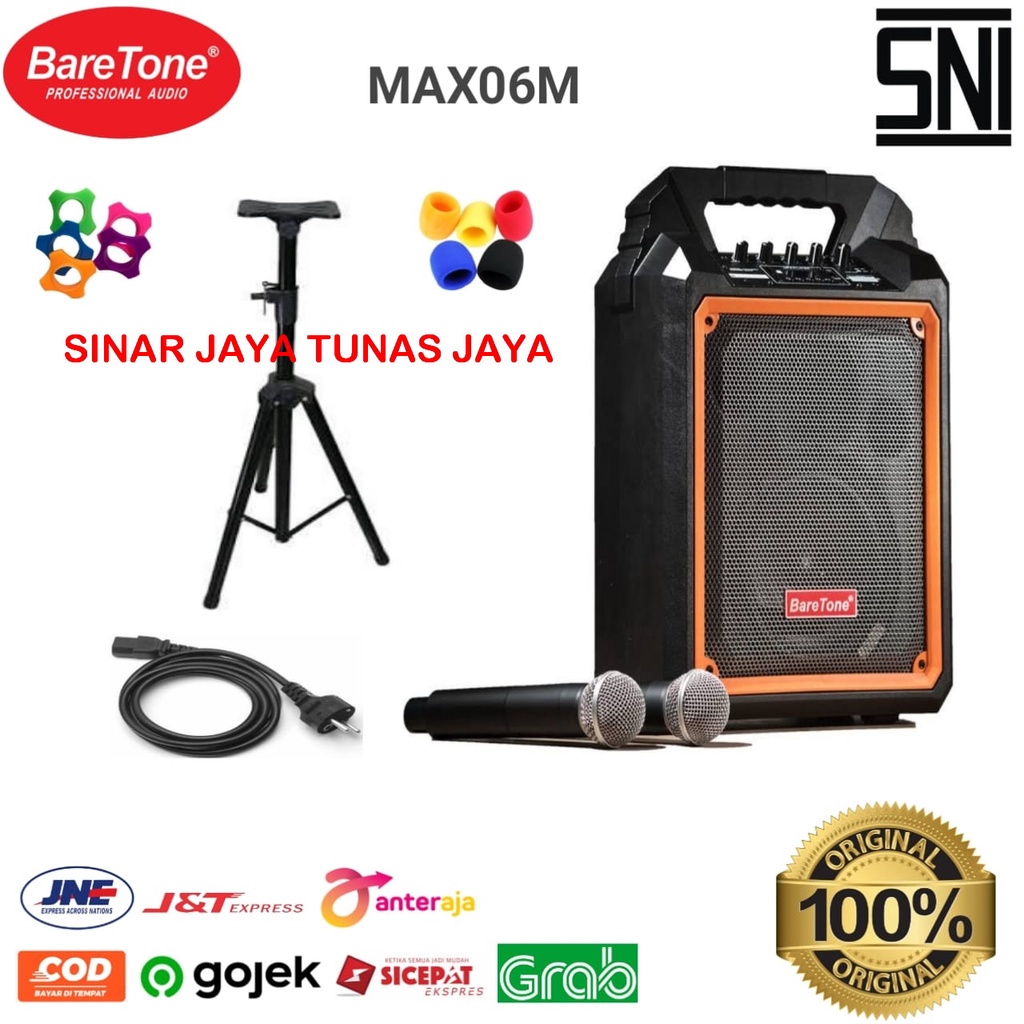 SPEAKER BLUETOOTH BARETONE MAX06M WIRELLES 6,5 INCH MAX06M ORIGINAL