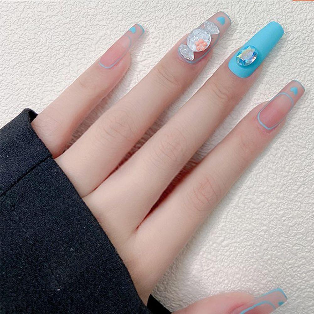 AUGUSTINA Agustinina Permen Perhiasan Nail Art Resin Musim Panas Lucu Manis Tembus Indah DIY Nail Art Alat