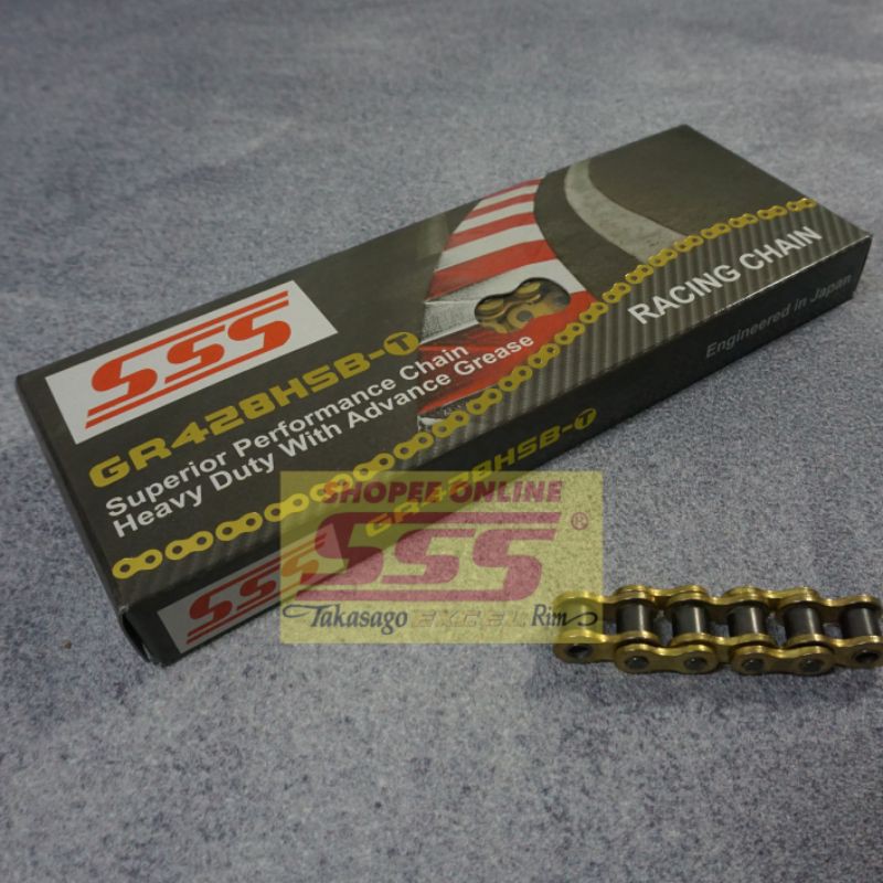 GEARSET / GIRSET / 1SET GIR RANTAI SSS TIPE 428 SB HSB HSBT HMX LO RO R15V3 NEW VIXION R MT15 XSR155-HSBT Gold