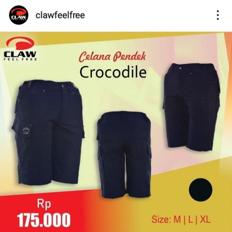 Celana Pendek Cargo Ripstop Katun CROCODILE CLAW Feel Free - Celana Pendek CROCODILE CLAW