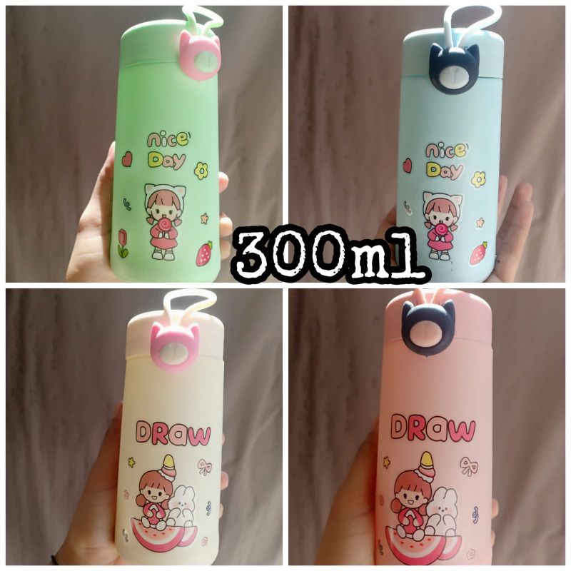 botol minum anak lucu draw 300ml