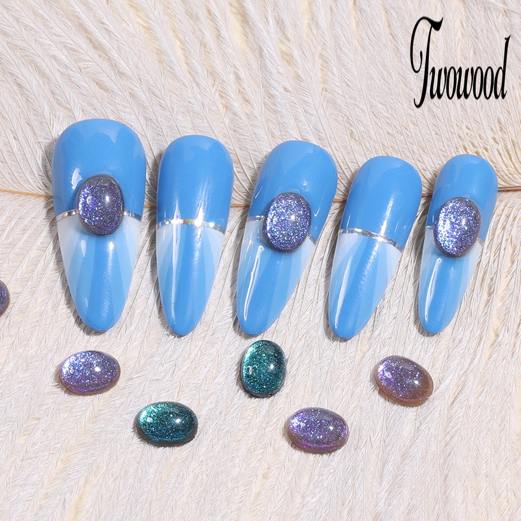 Twowood 50Pcs / Set Ornamen 3D Bahan Resin Untuk Dekorasi Nail Art / Manicure DIY