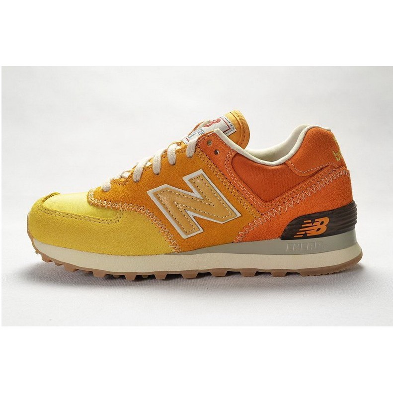 new balance 574 yellow brown