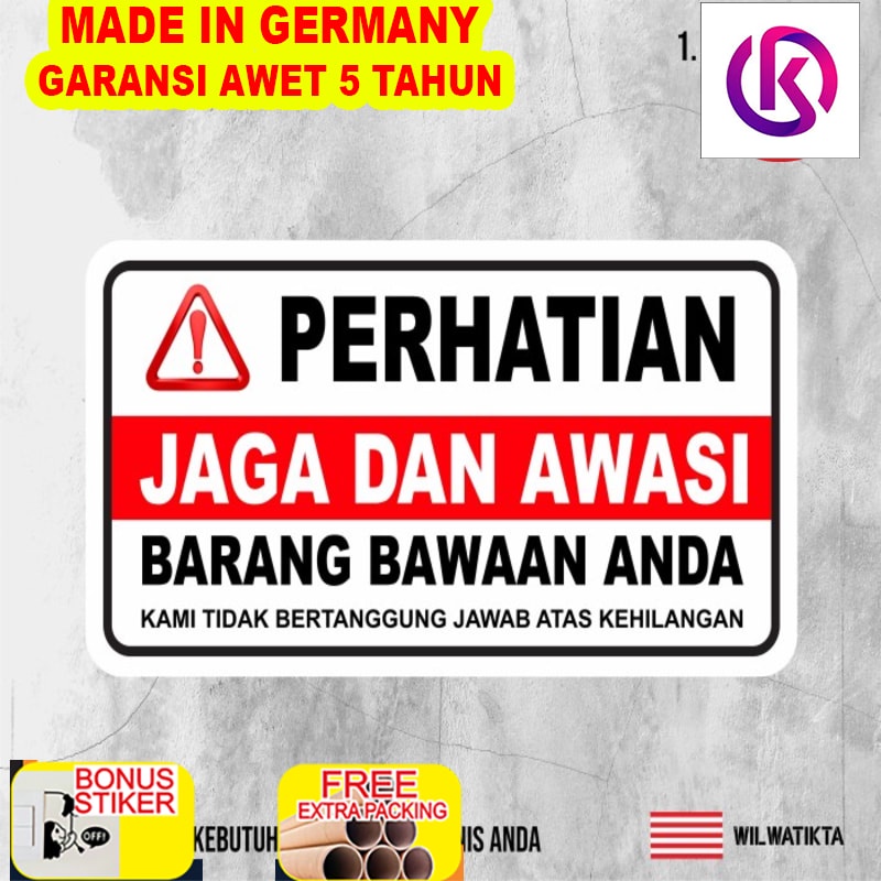 

Grosir Sticker Sign Jaga Barang Bawaan - ja-1