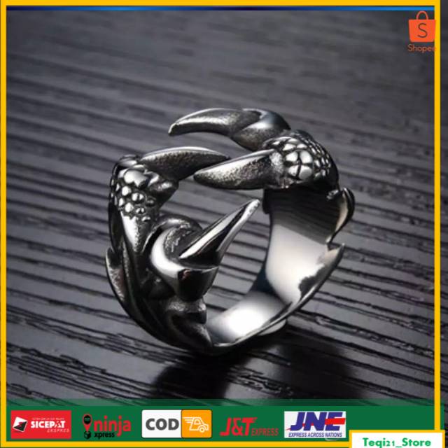 CINCIN PRIA CAKAR NAGA SIMPEL | CINCIN PRIA NAGA VINTAGE TQR-H.3C
