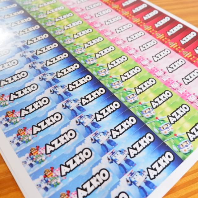 

Stiker Nama/ Label Nama Thema Kartun 90 pcs only 15k