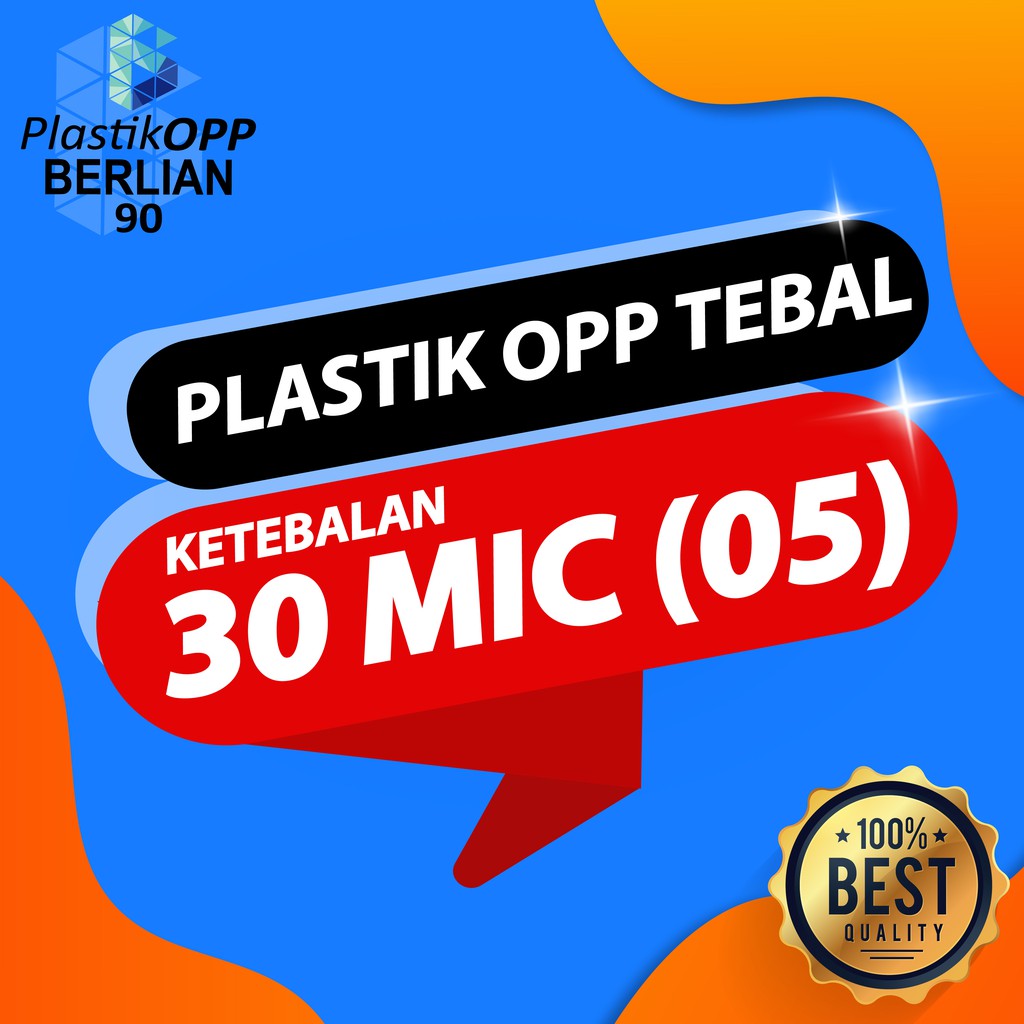 

PLASTIK OPP TEBAL 5 x 25 cm 30 Micron (0,5) PLASTIK KEMASAN ISI 100 PCS