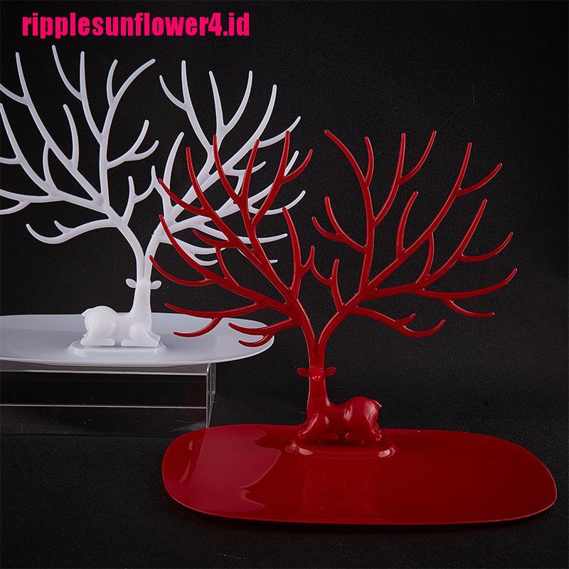 Display Perhiasan Kalung Anting Cincin Dan Gelang Bentuk Pohon Rusa