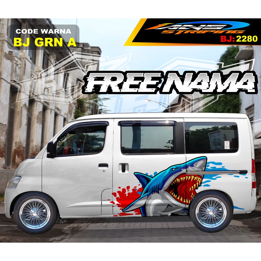 DECAL STIKER BODY SAMPING MOBIL GRANMAX / VARIASI STICKER BODY SAMPING MOBIL LUXIO / DECAL STIKER MOBIL AVANZA XENIA / STIKER MOBIL