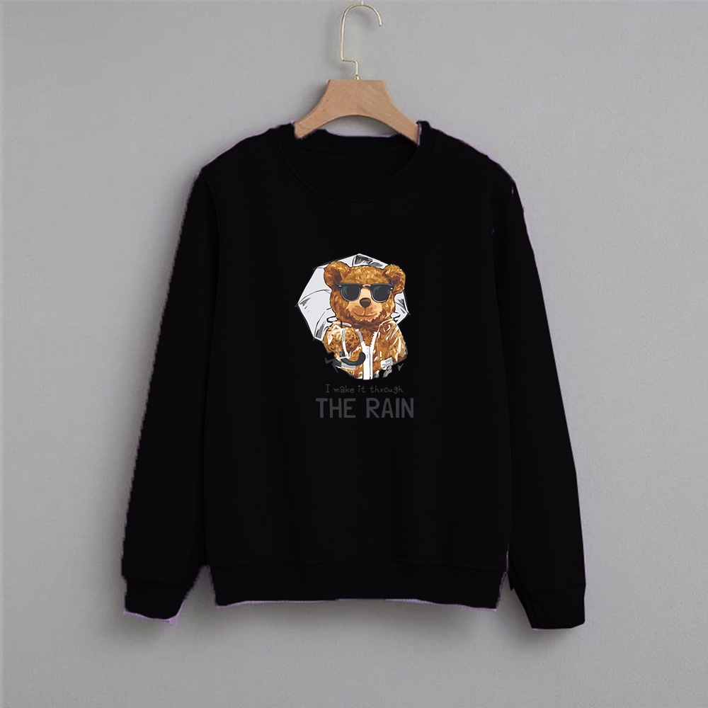 Crewneck wanita Bear The Rain sweater wanita M-XXL