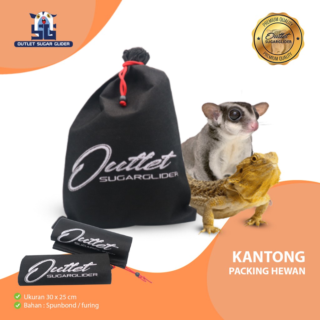 kantong packing hewan sugar glider / reptile / hamster / ular