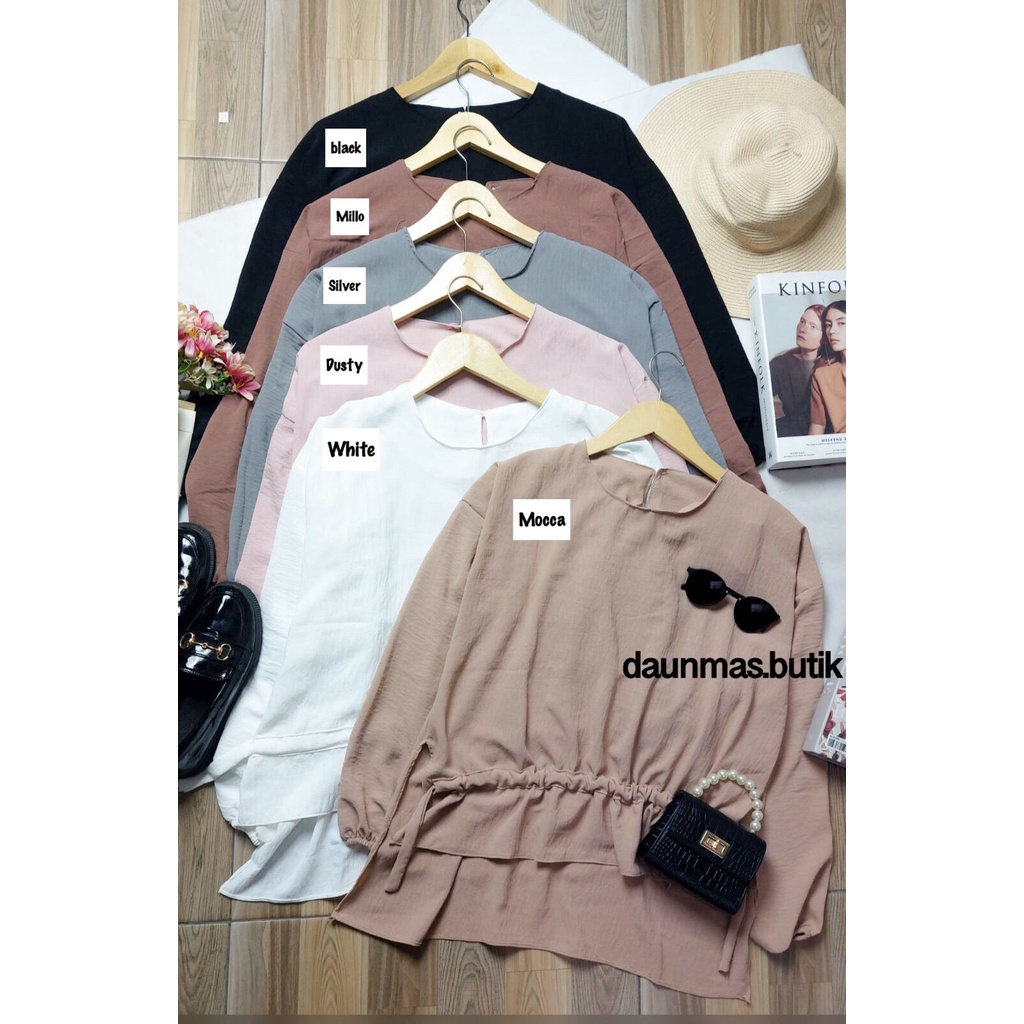 1KG MUAT 5PCS | SORELLA BLOUSE SERUT AIRFLOW CRINKLE HITS OOTD SELEBGRAM FASHION GROSIR WANITA TERBEST SELLER