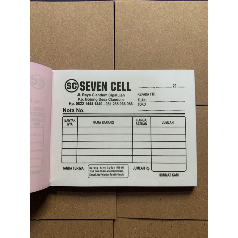 

NOTA CUSTOM 2 PLY, PEMBELIAN HARUS 80 BUKU, NOTA KECIL OLSHOP LAUNDRY