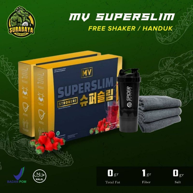 MV Super Slim Herbal Pelangsing Alami 15 Sachet Slimming Detox Natural Pembakar Lemak Fat Burner Burn Fat And Block