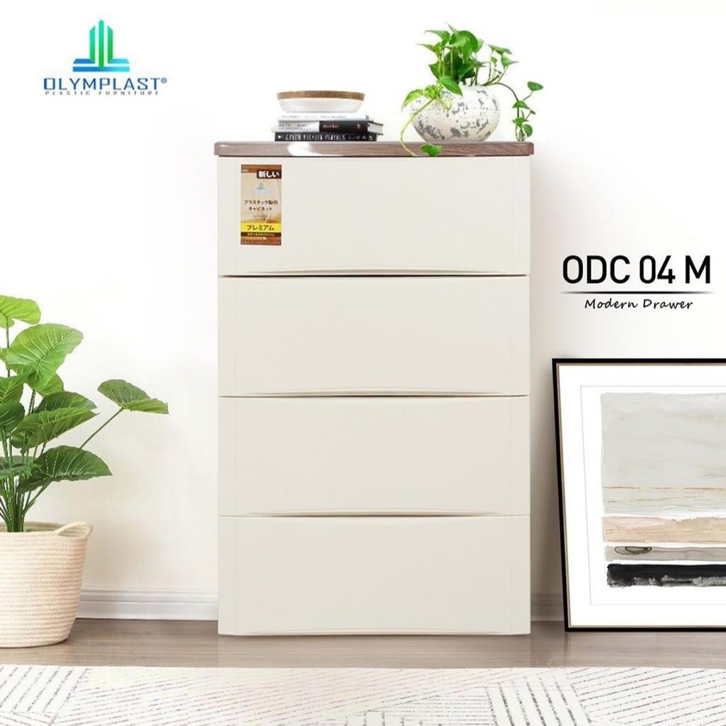 olymplast odc 04 m lemari laci plastik drawer cabinet container susun 4 tingkat modern