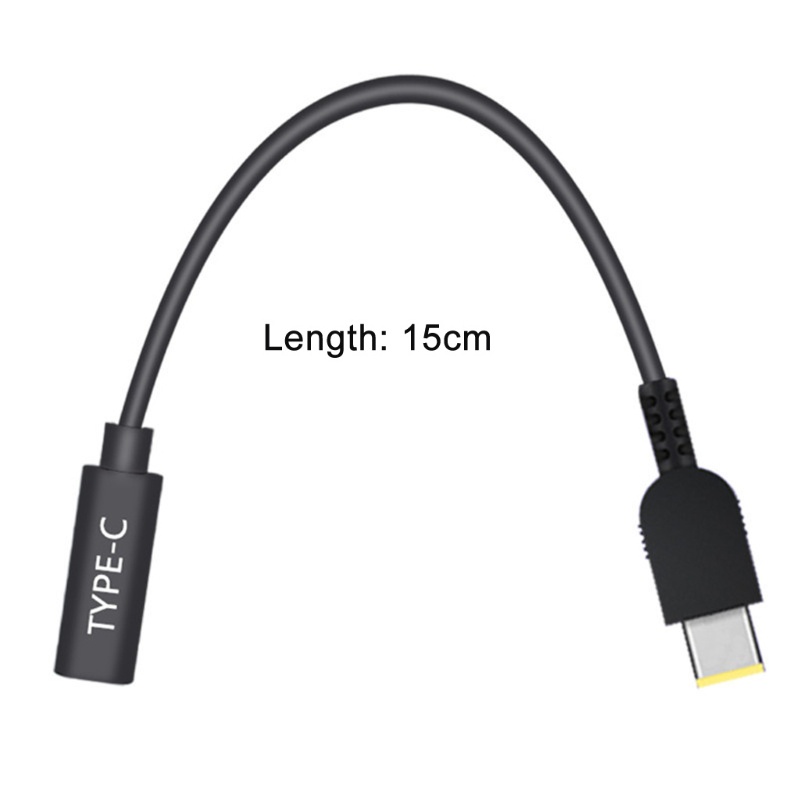 VIVI   65W USB C PD Type C Female to Slim Tip Power Charging Cable for -Lenovo Thinkpad