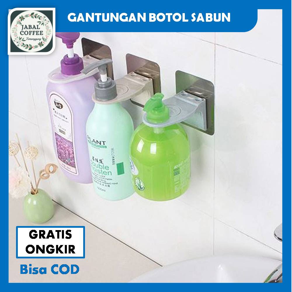 Holder Botol Tempel Gantungan / Holder Hook Shampo / Gantungan Botol Sabun Cair J151