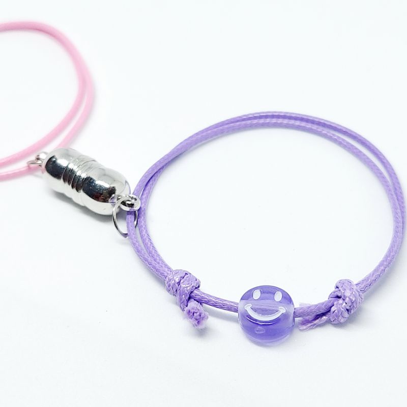 gelang magnet couple best friend smile pasangan 2 pcs (1 pasang)