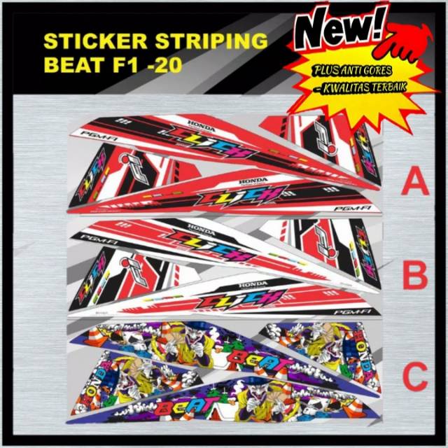 dekal Beat stiker decal Beat decal stiker Beat stiker motor Beat decal motor Beat 20