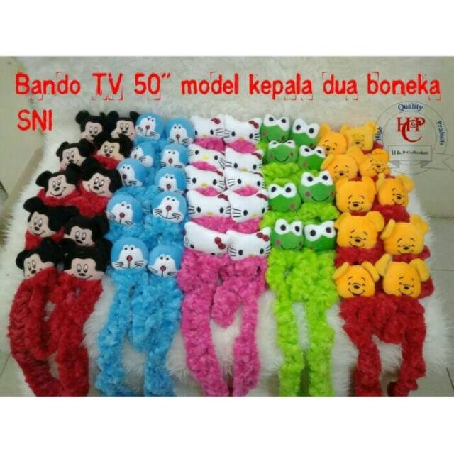 Boneka bando tv karakter Doraemon hello kitty keroppi 32inch