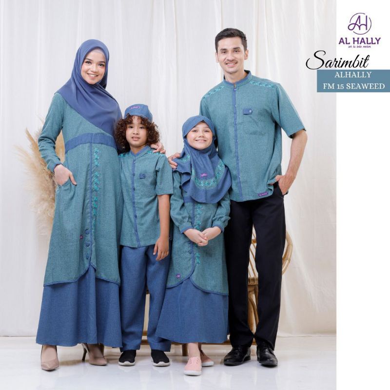 (COD) Terbaru pasangan Couple sarimbit AL HALLY FM 15 Seaweed ll gamis koko couple ORI - AL HALLY