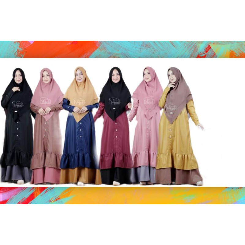 Harga PROMO Gamis Ixora Dress Katun Phoebe Import Busui Dayli Original Shofwah