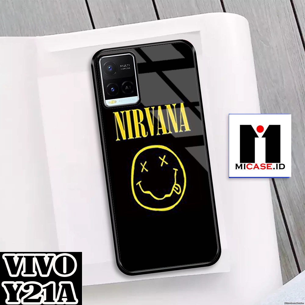 Case VIVO Y21A - Casing VIVO Y21A Fashion Case Terbaru 2022 MI.CASE [ NIRVANA ] Soft Case Glass VIVO