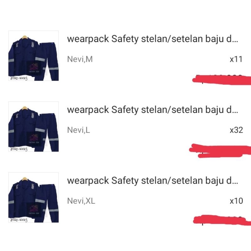 Setelan Wearpack Safety/1 Set Kemeja Atasan dan Celana Safety/Seragam Proyek