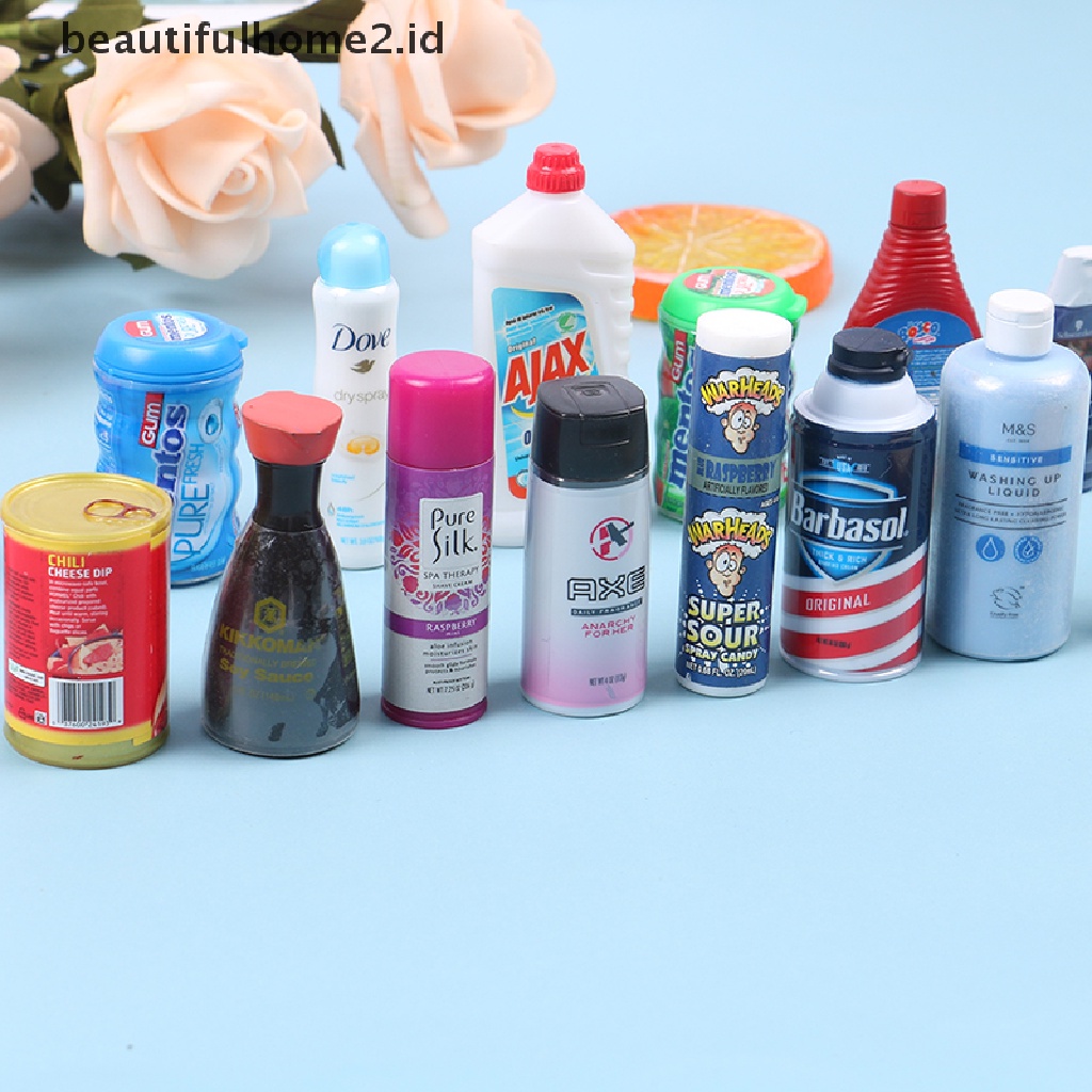 (Beautifulhome2.Id) Miniatur Botol + Kaleng Minuman Untuk Dekorasi Rumah Boneka