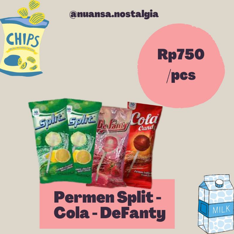 

TERMURAH! Permen Split - Cola - De Fanty - Permen Jadul (Jaman Dulu)