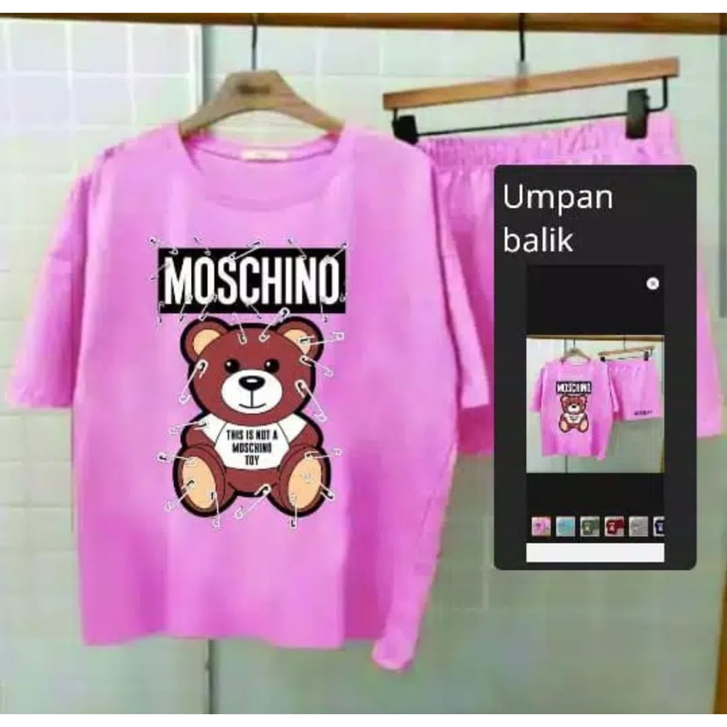 VGN - SETELAN MOSCHINO PENITI BEAR / PAKAIAN WANITA