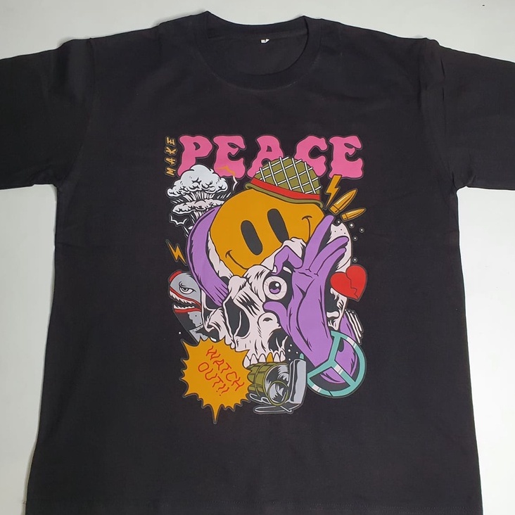 Firstlast Oversized Tshirt Peace | Kaos Oversize Pria dan Wanita