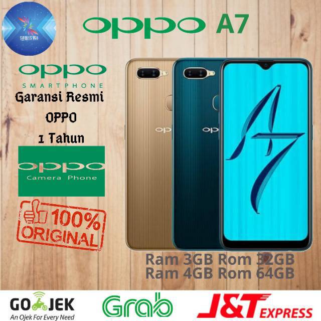 OPPO A7 Ram 4GB Rom 64GB 4/64 & 3/64 Garansi Resmi 1 Tahun