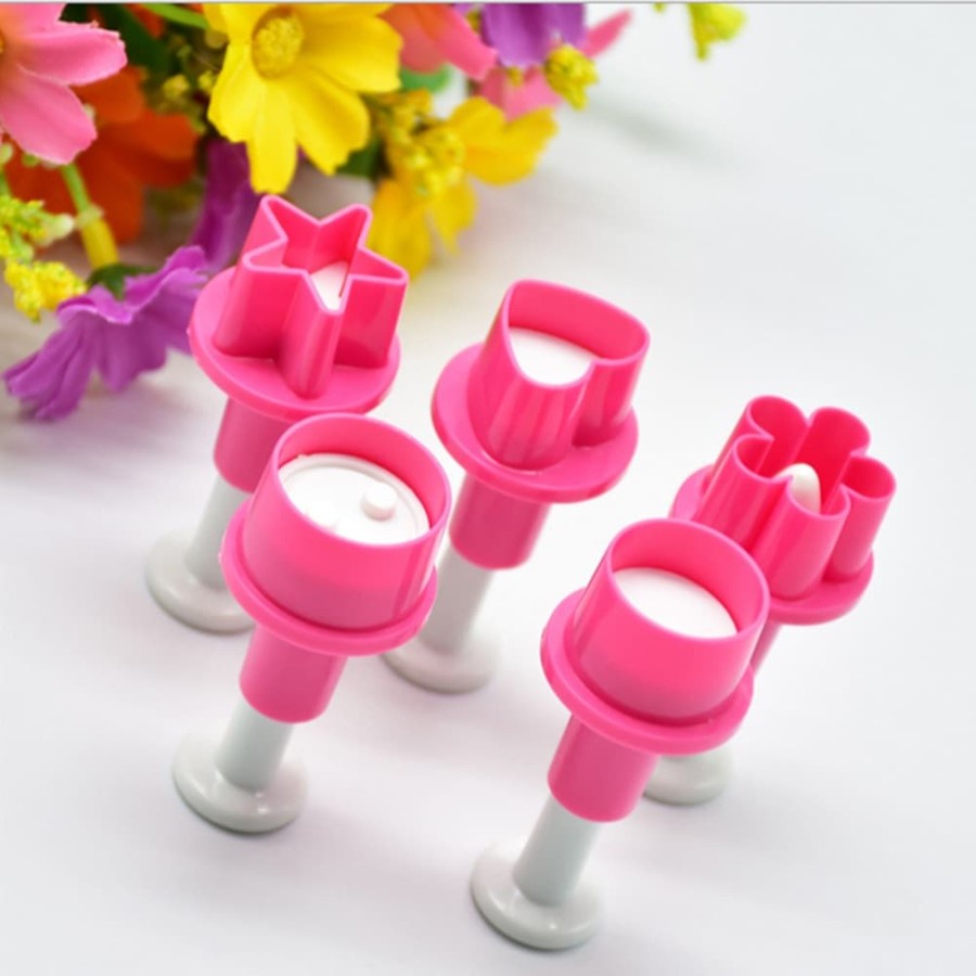 Fondant Plunger Cutter - Lima Bentuk Cetakan Fondant (5pcs)