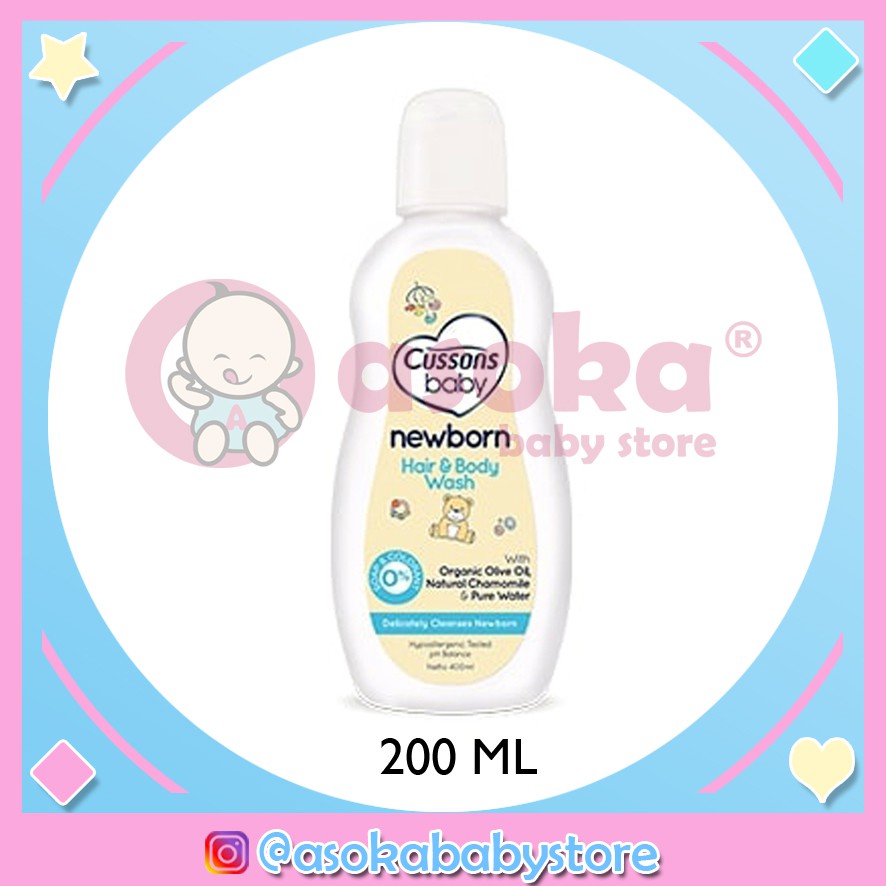 Cussons Baby Newborn Hair &amp; Body Wash 200ml ASOKA