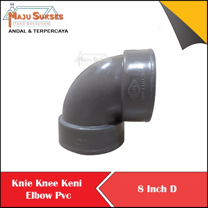 Knie Knee Keni Elbow Pipa PVC 8 Inch D Lokal