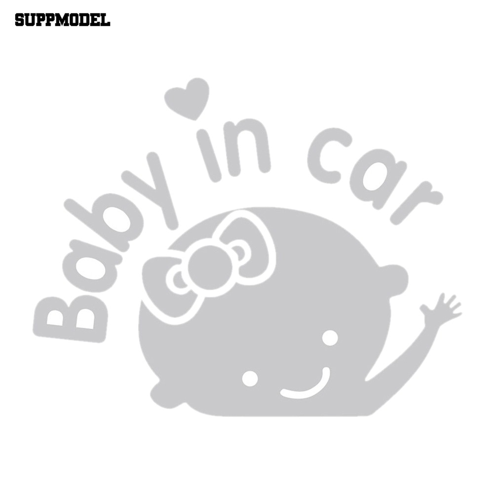 Stiker Reflektif Tulisan Baby Car untuk Dekorasi Jendela Mobil