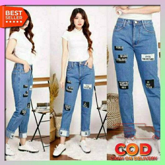 Celana Jins Korean Premium Sobek Clana Jeans Kulot  Ripped Jeans Clna Jens Cewek Clana Jeens Panjang