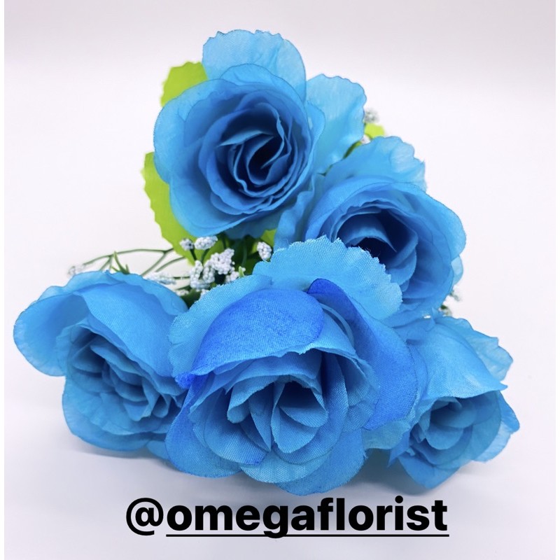 Rose Mangkok Artificial Bunga Artificial/Bunga Plastik/Bunga Dekorasi/Dekorasi Pernikahan/Pernikahan-Toska