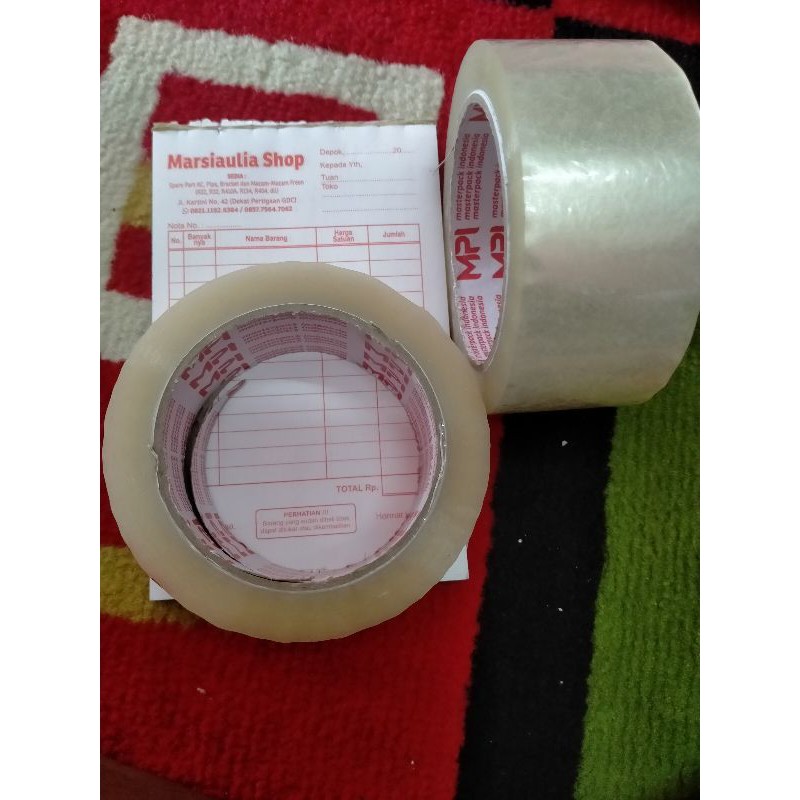 

Lakban MPI Bening / Coklat kualitas Daimaru 45 x 100 yard Lebih Tebal Kuat BENING
