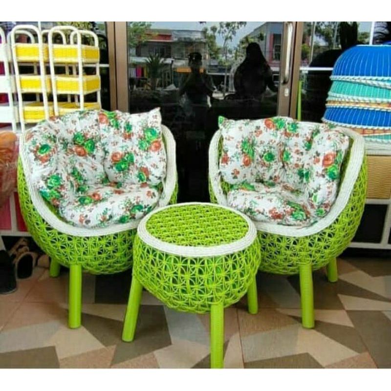 kursi teras brekele rotan sintetis