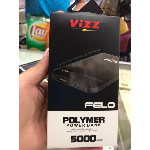 Powerbank VIZZ FELO 5000mah polymer slim vz-50 original garansi 1tahun