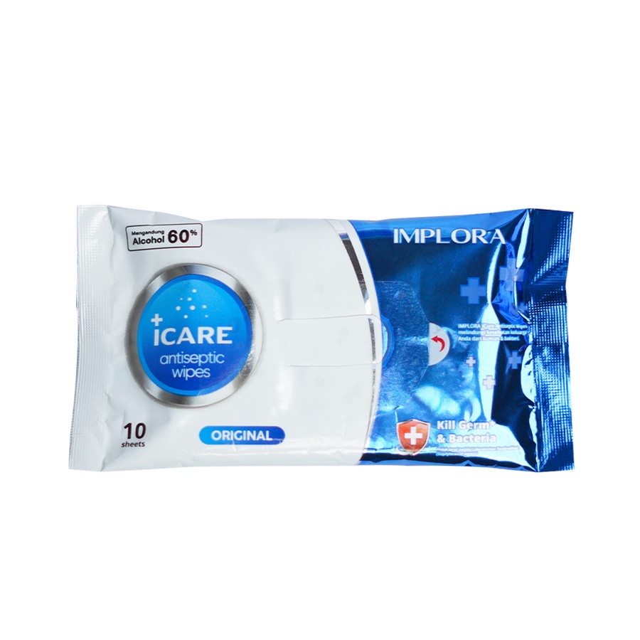 Implora Antiseptic Wipes 10 Sheets / Tisu basah antiseptic IMPLORA isi 10 - MOMAMI TISU BASAH - TISSUE - ANTIBACTERIAL WIPES 10S &amp; 60S - TOOTH &amp; GUM WIPES 30S BABY MOMAMI TISU BASAH BAYI - TISU BASAH GIGI &amp; GUSI BAYI MOMAMI