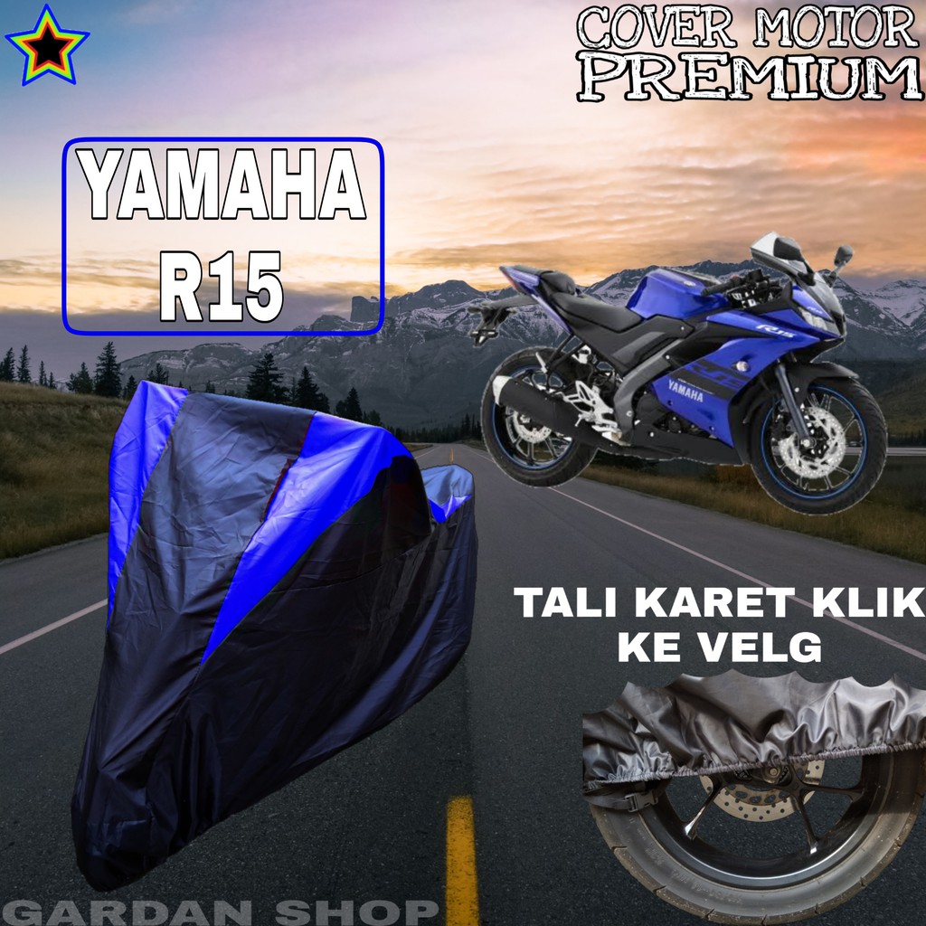 Sarung Motor YAMAHA R25 Hitam BIRU Body Cover Yamaha R25 PREMIUM