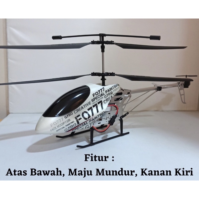 JUMBO 45cm remote control helicopter 3,5 channel M207 FQ 777 RC pesawat metal gyro besi plane