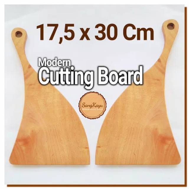 Modern Cutting Board 17,5 x 30 Cm Talenan kayu modern unik rustic 08