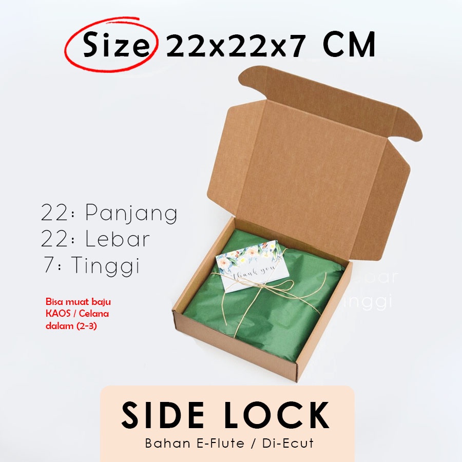 Jual Kardus Packing Besar Uk. 22x22x7 Cm / Box Packaging Baju Souvenir ...