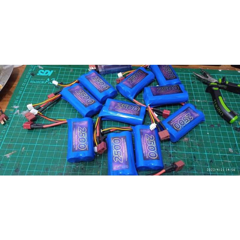 baterai batter rc  wpl MN rc 7,4volt  2500mah